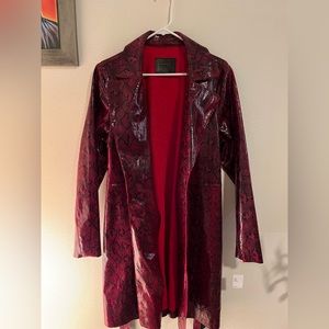 Urban Outfitters Amazing Red/Rouge/Snake print Trench Raincoat
